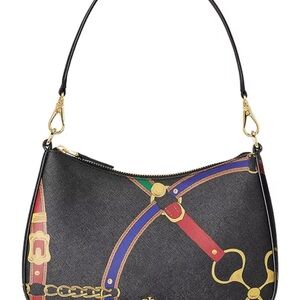 Polo by Ralph Lauren Black and Gold Shoulder Bag